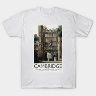 Cambridge UK Vintage Poster 1930 T-Shirt